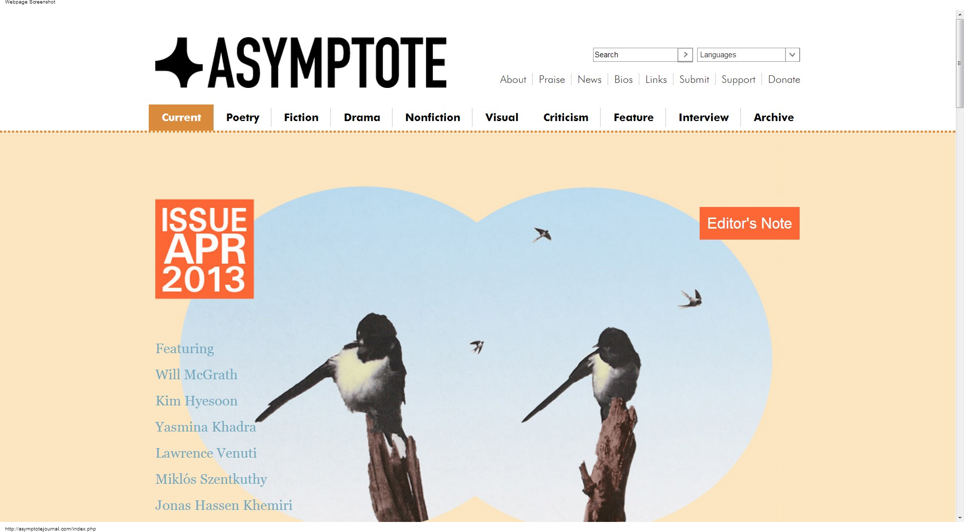 Asymptote, April 2013
